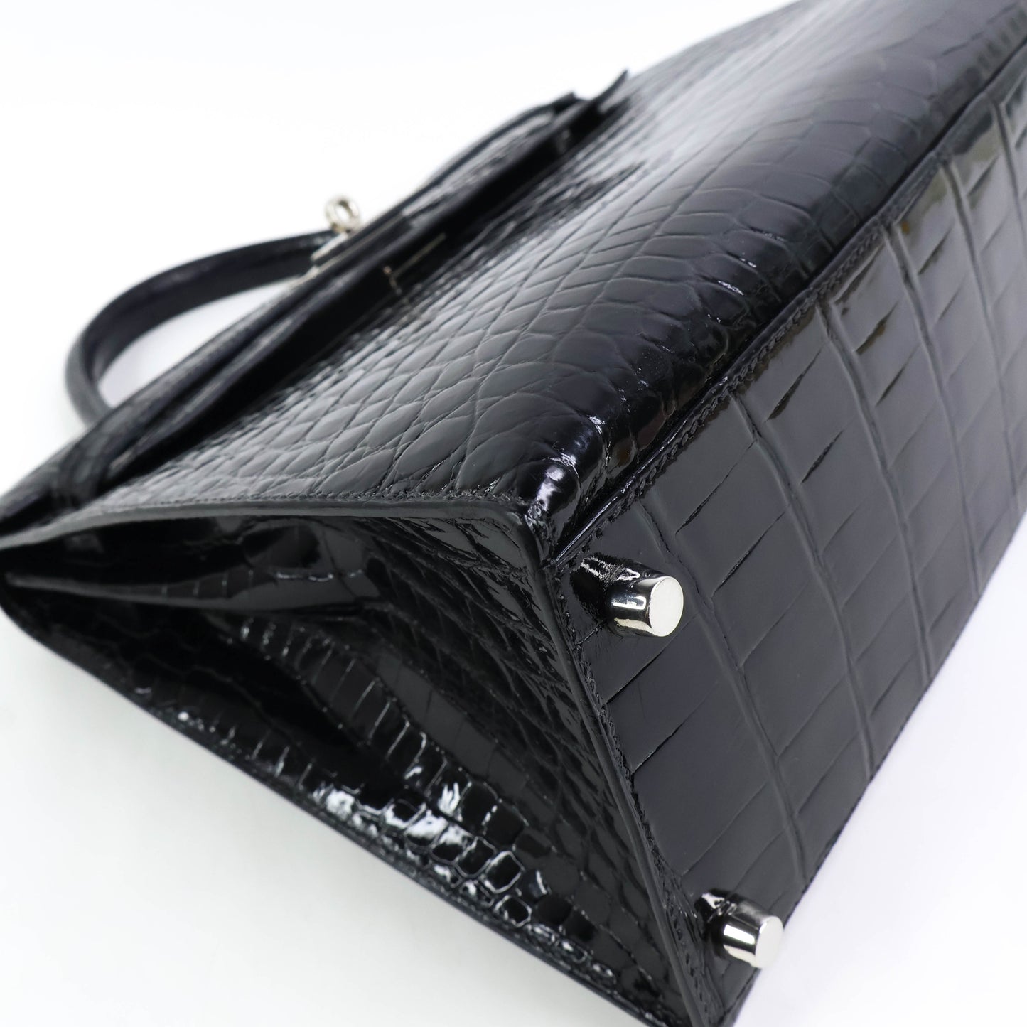 Hermes Kelly32 Black Niloticus shiny