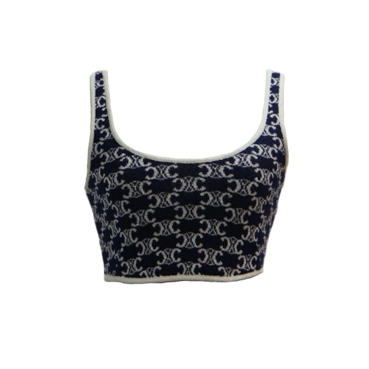 Celine Top Bra Triomphe Navy White
