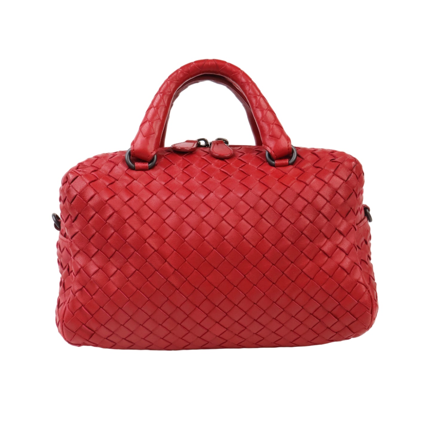 Bottega Veneta Mini Boston Bag Red