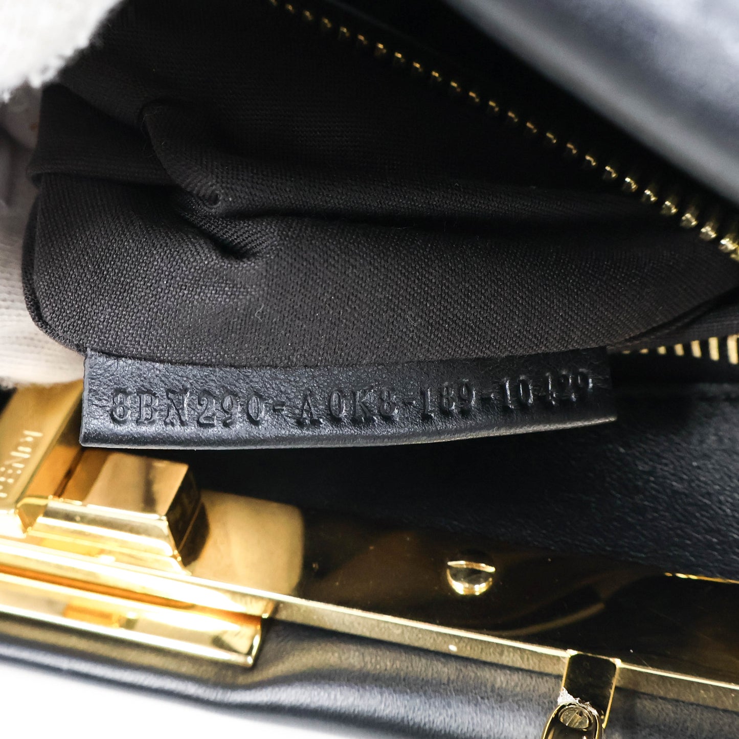 Fendi Peekaboo Medium Black Stud Gold