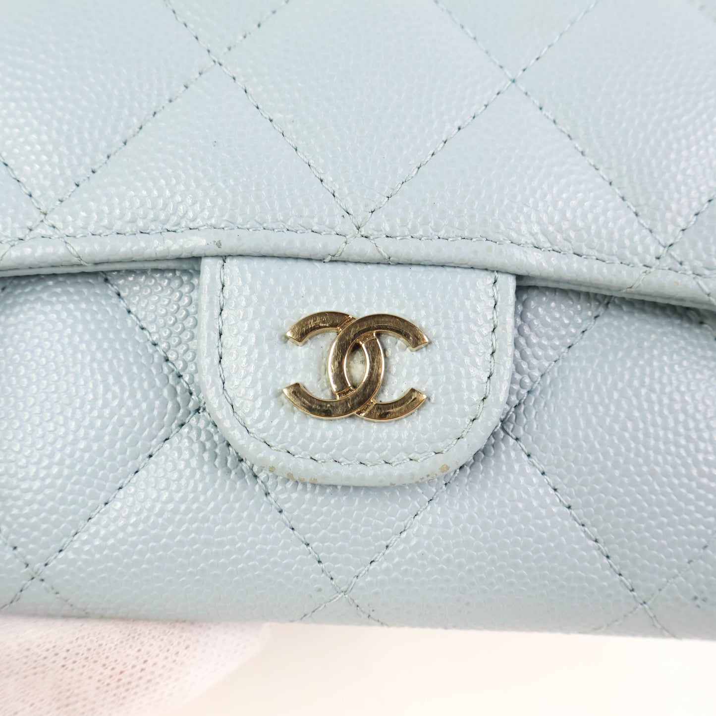 Chanel Classic Medium Wallet Light Blue
