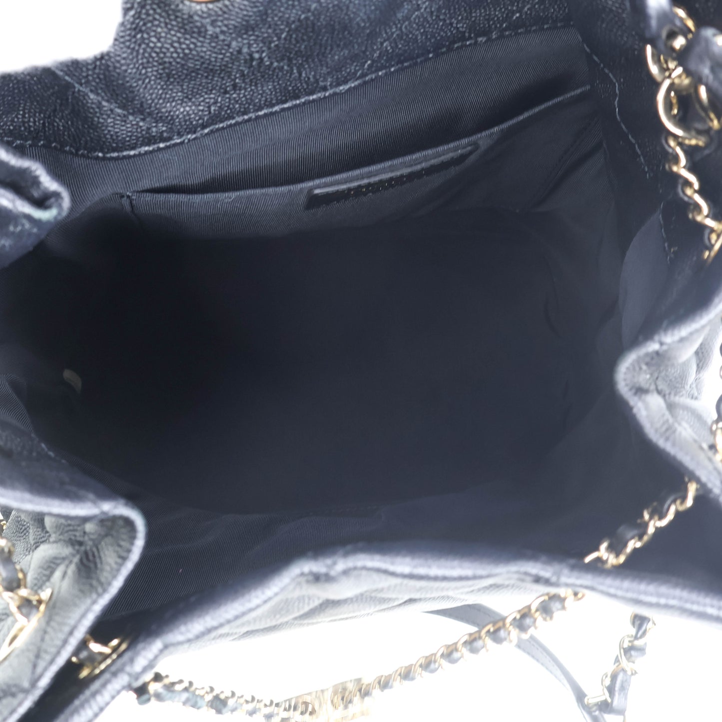Chanel Drawstring Bag Black Caviar