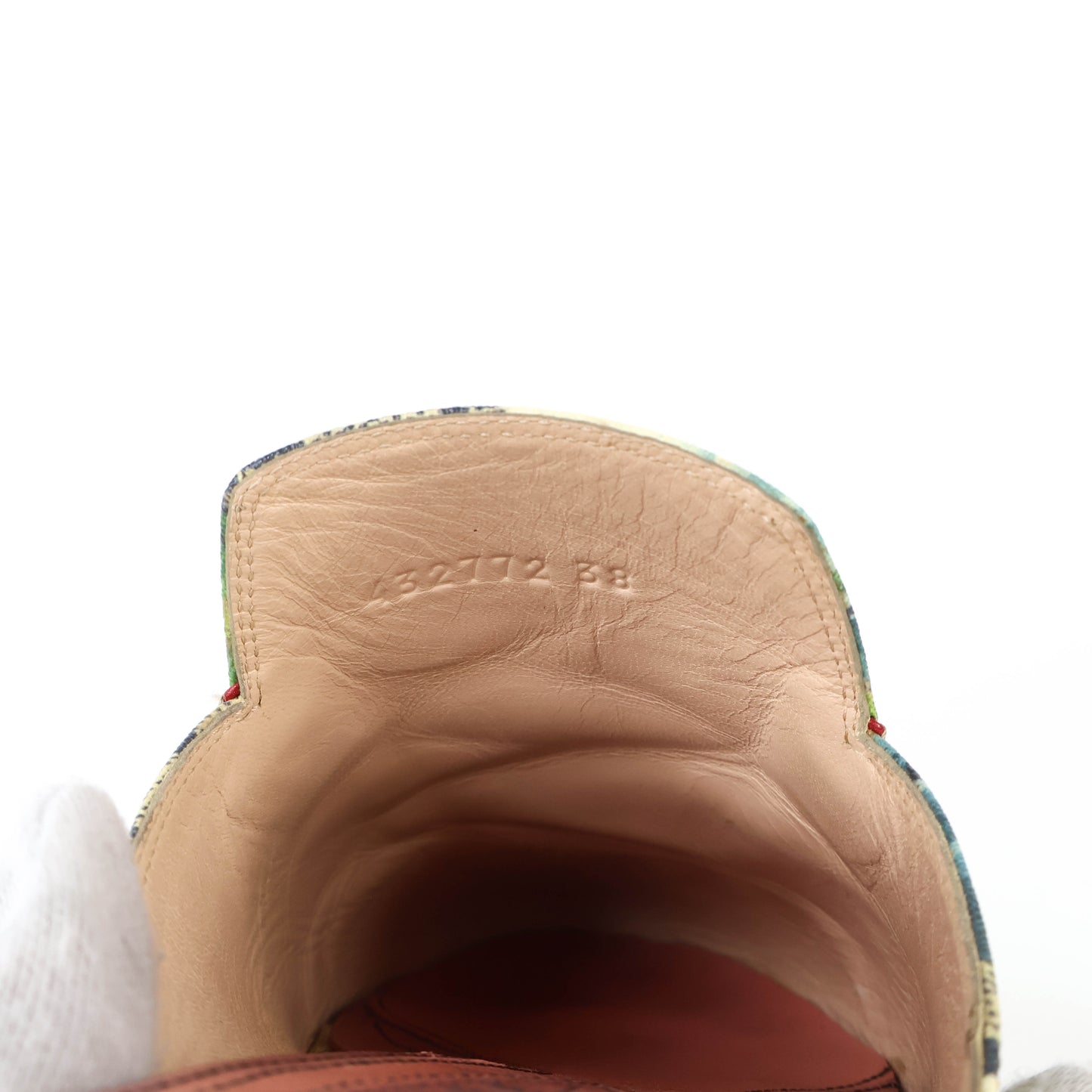 Gucci Horsebit Flat Princetown Floral Blue 38