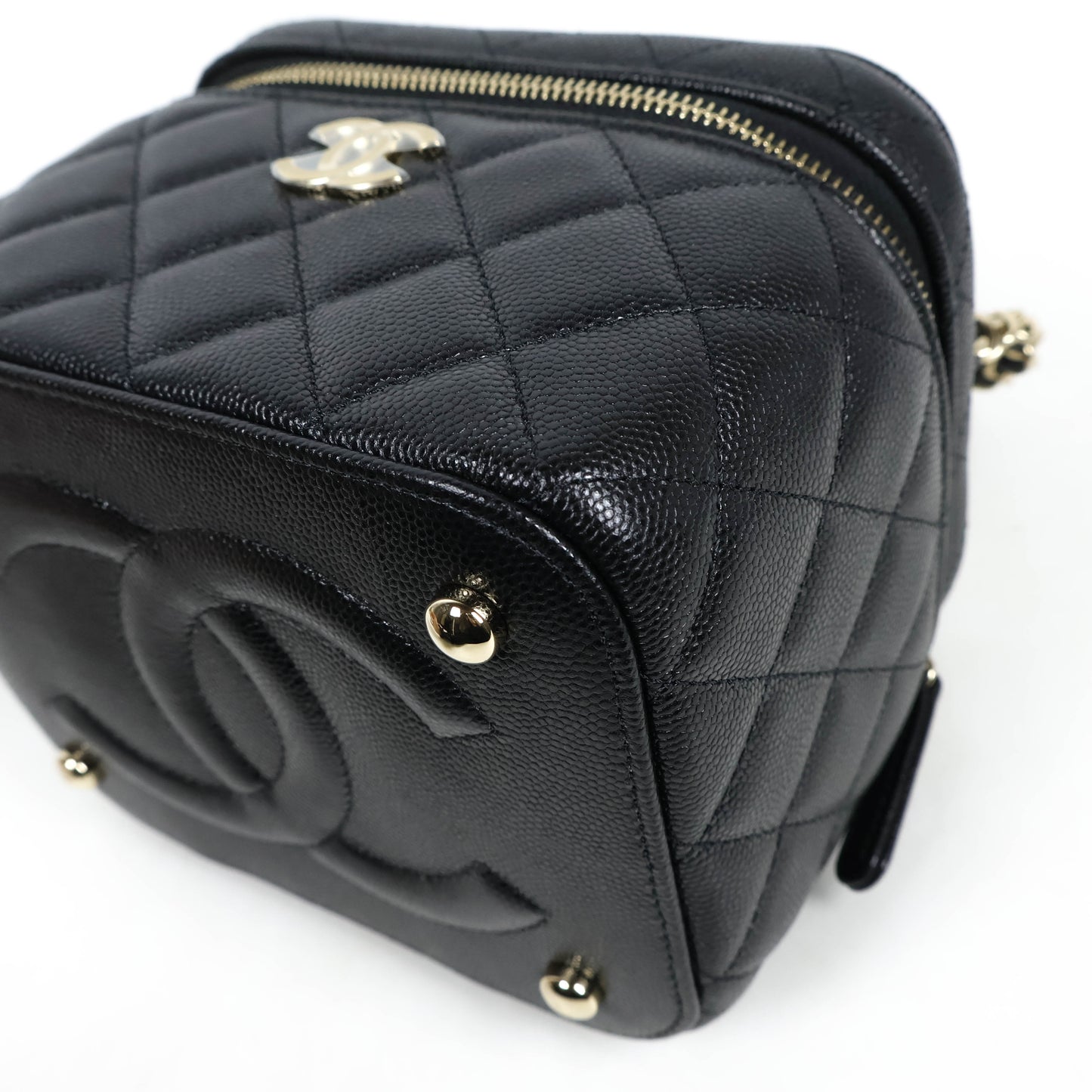 Chanel Vanity Case Bag Black Caviar GHW