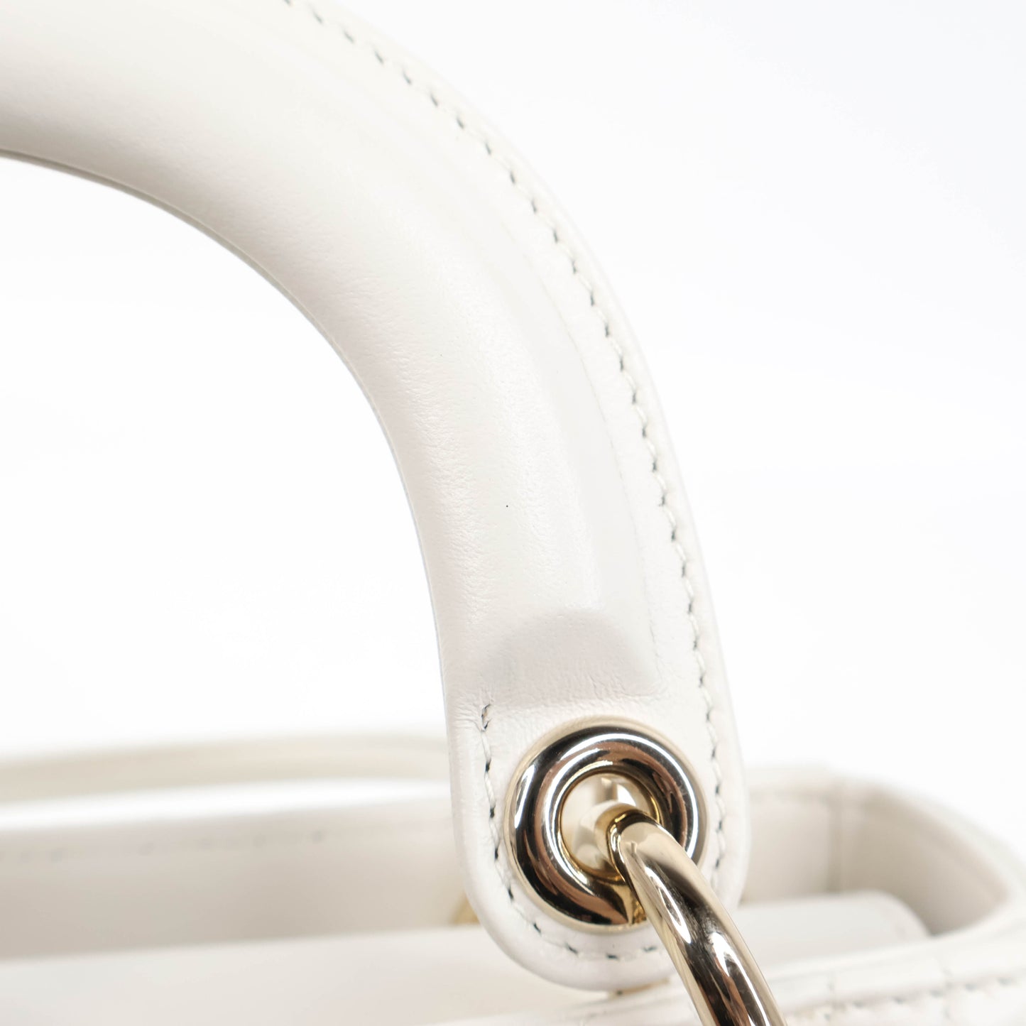 Dior Mini Lady Dior Bag White Cannage Lambskin