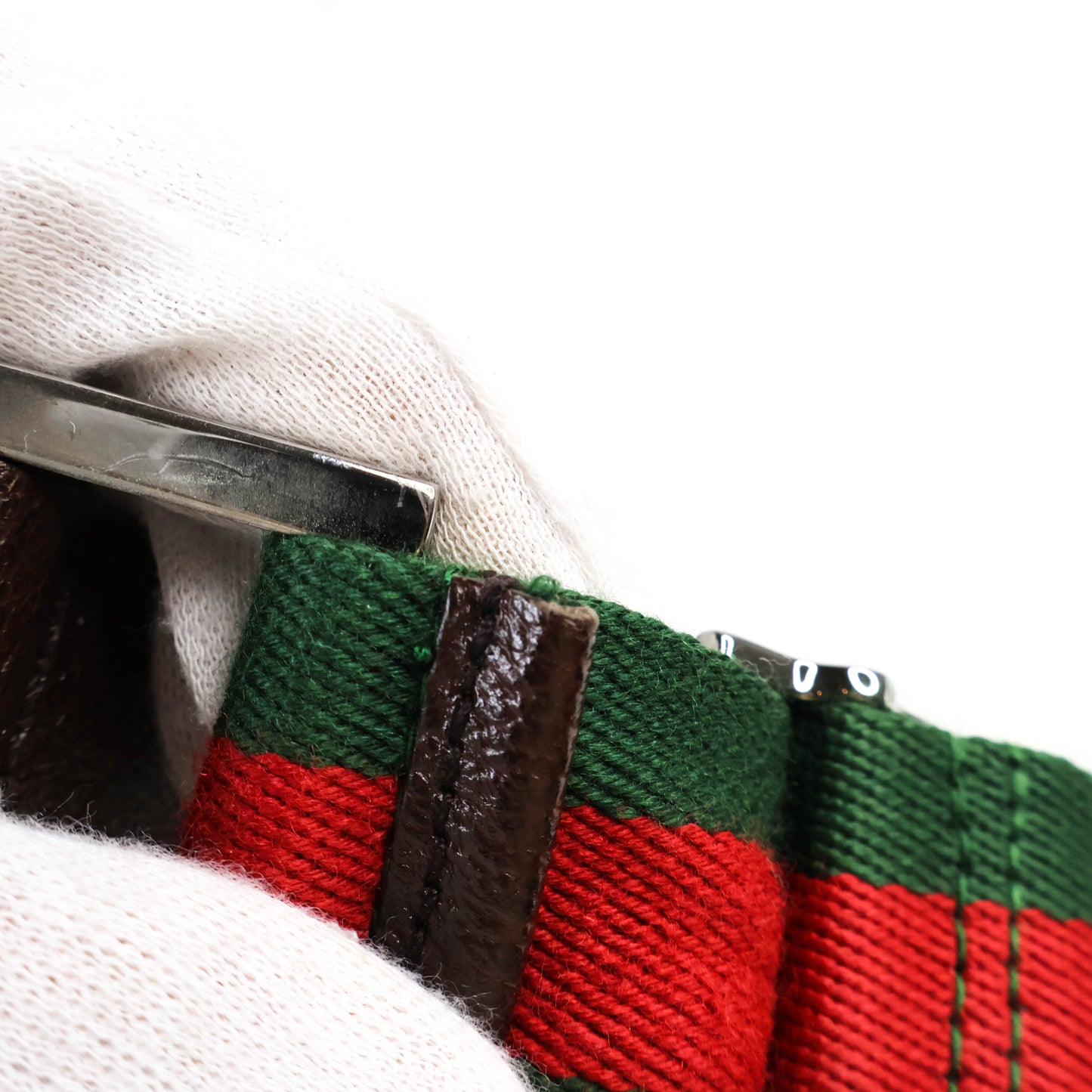 Gucci Messenger Bag Canvas Brown Green/Red