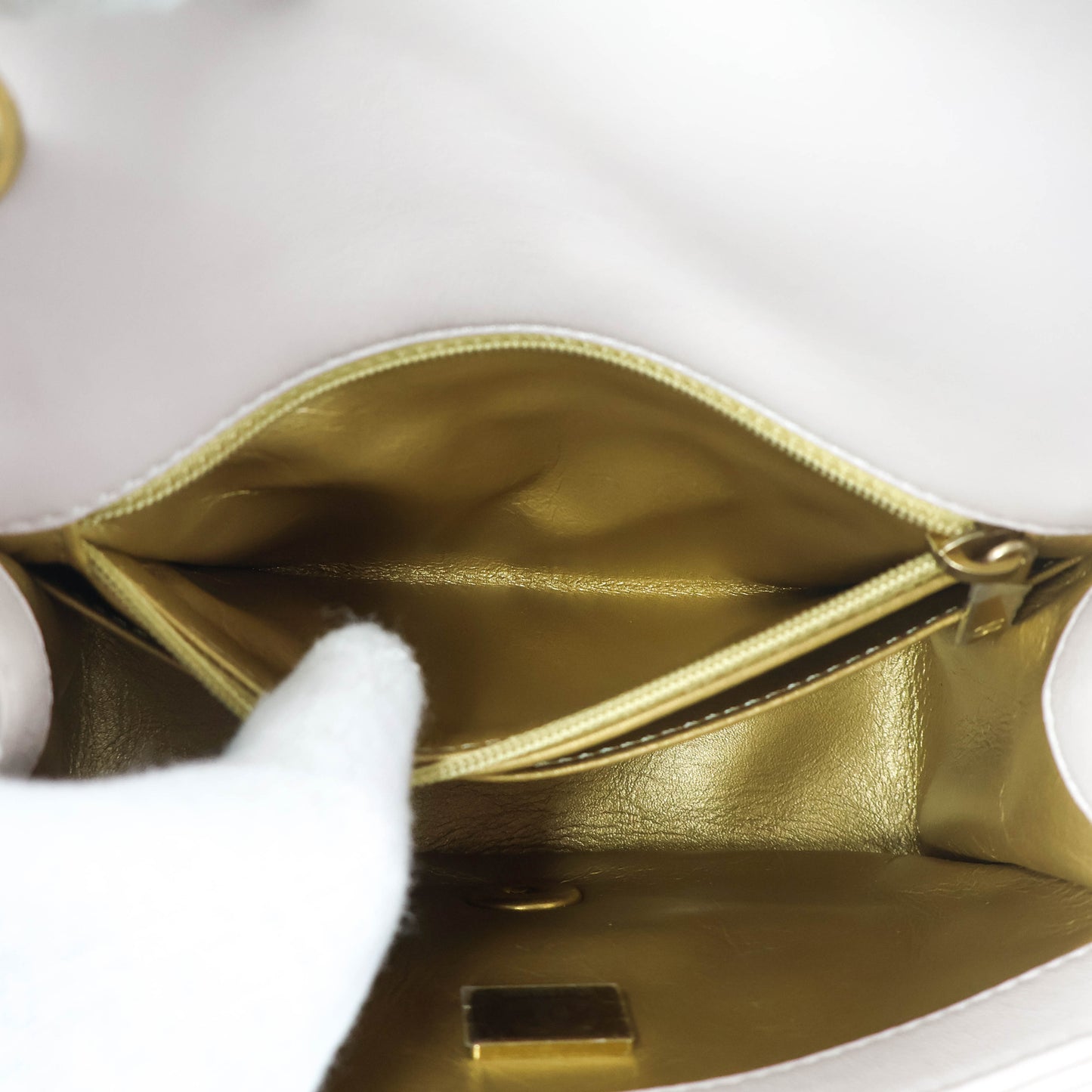 Chanel 7" Square Lilac Lamb GHW