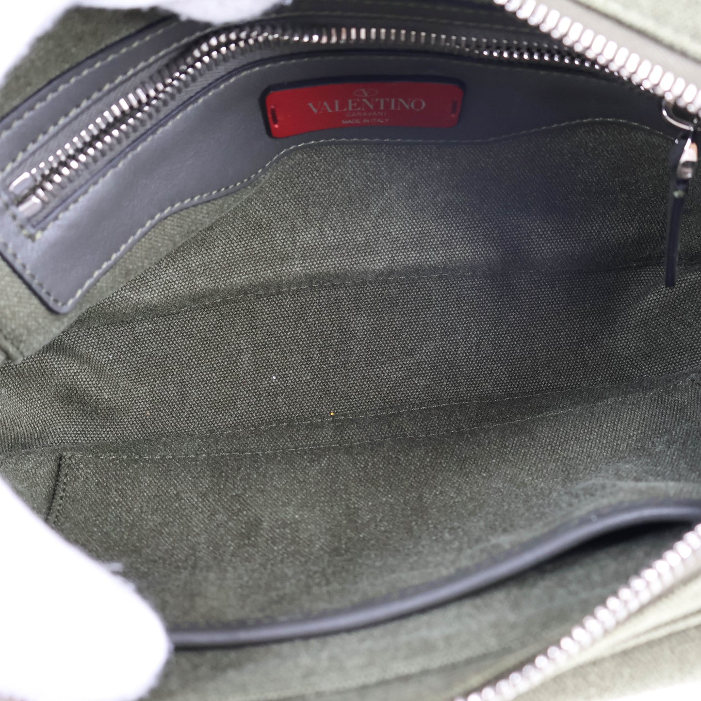 Valentino Crossbody Bag Canvas Khaki