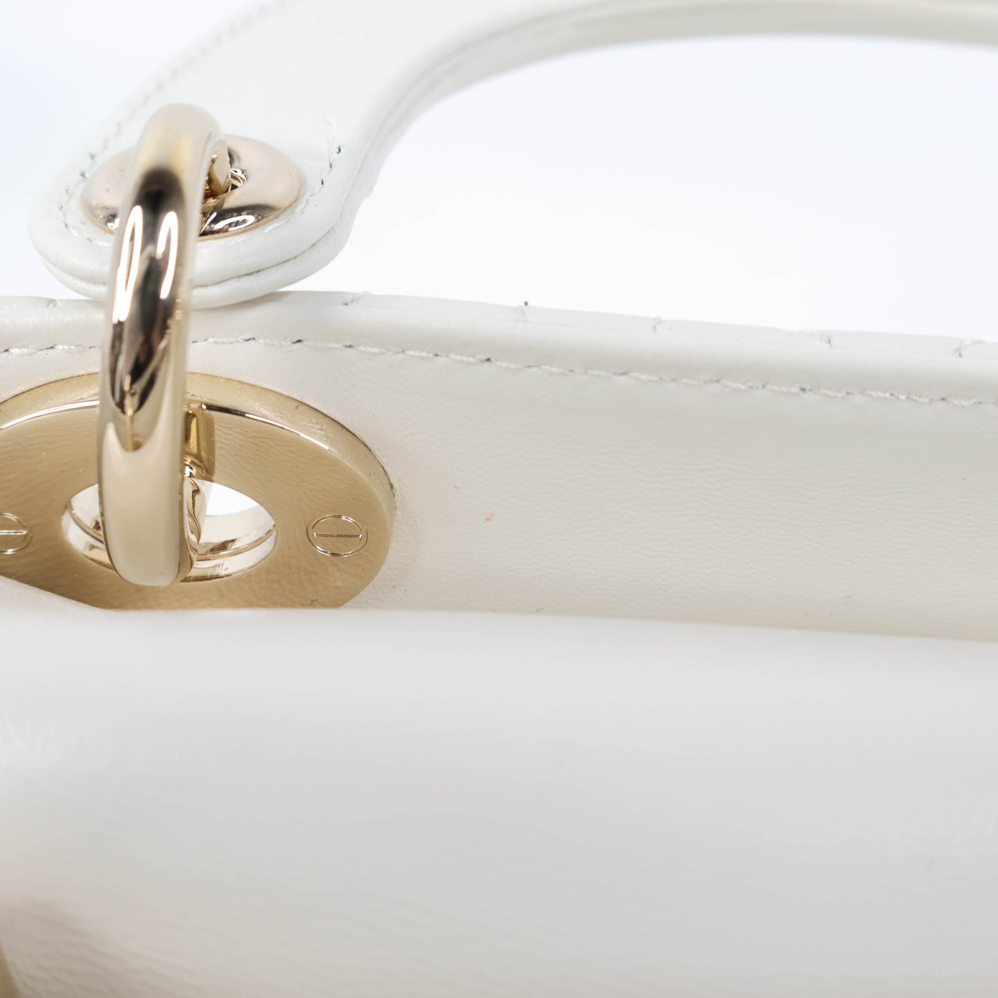 Dior Mini Lady Dior Bag White Cannage Lambskin