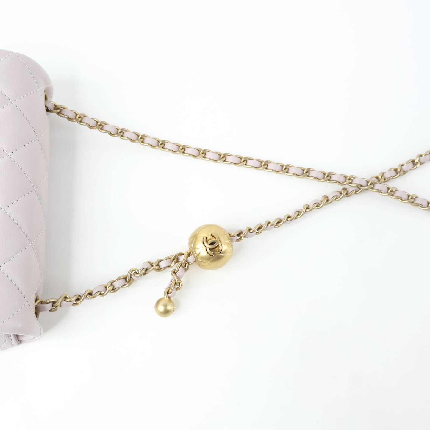 Chanel 7" Square Lilac Lamb GHW