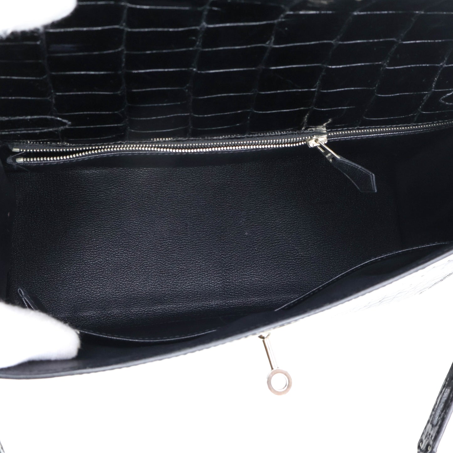 Hermes Kelly32 Black Niloticus shiny