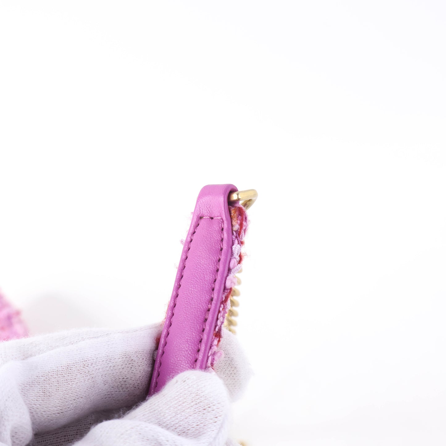 Chanel Bucket Tweed Pink GHW