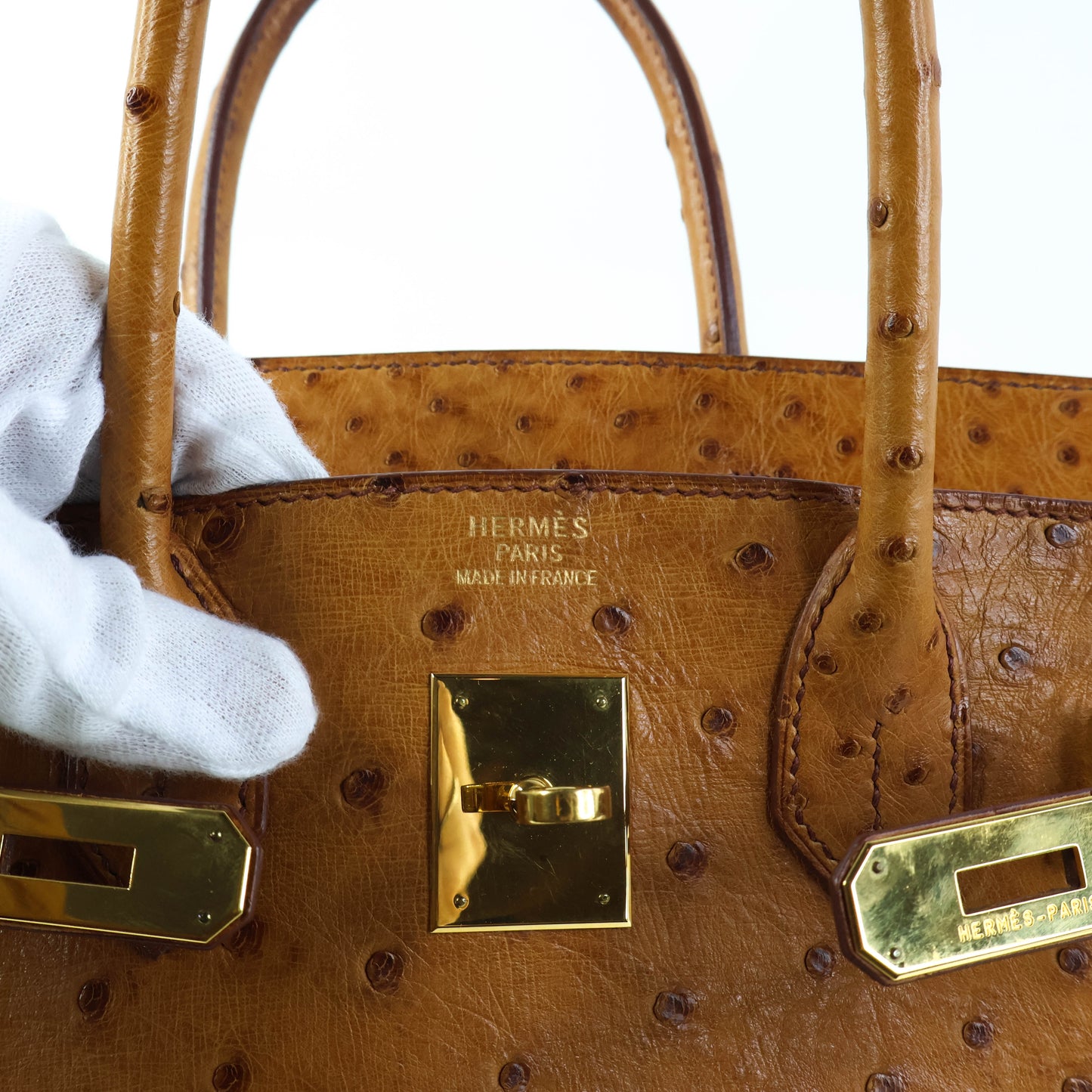 Hermes Birkin 30 Ostrich Cognac