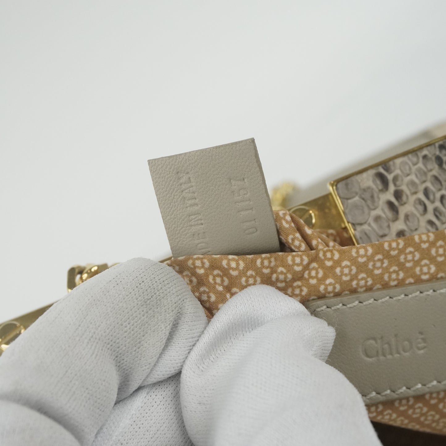 Chloe Clutch with Chain Grey