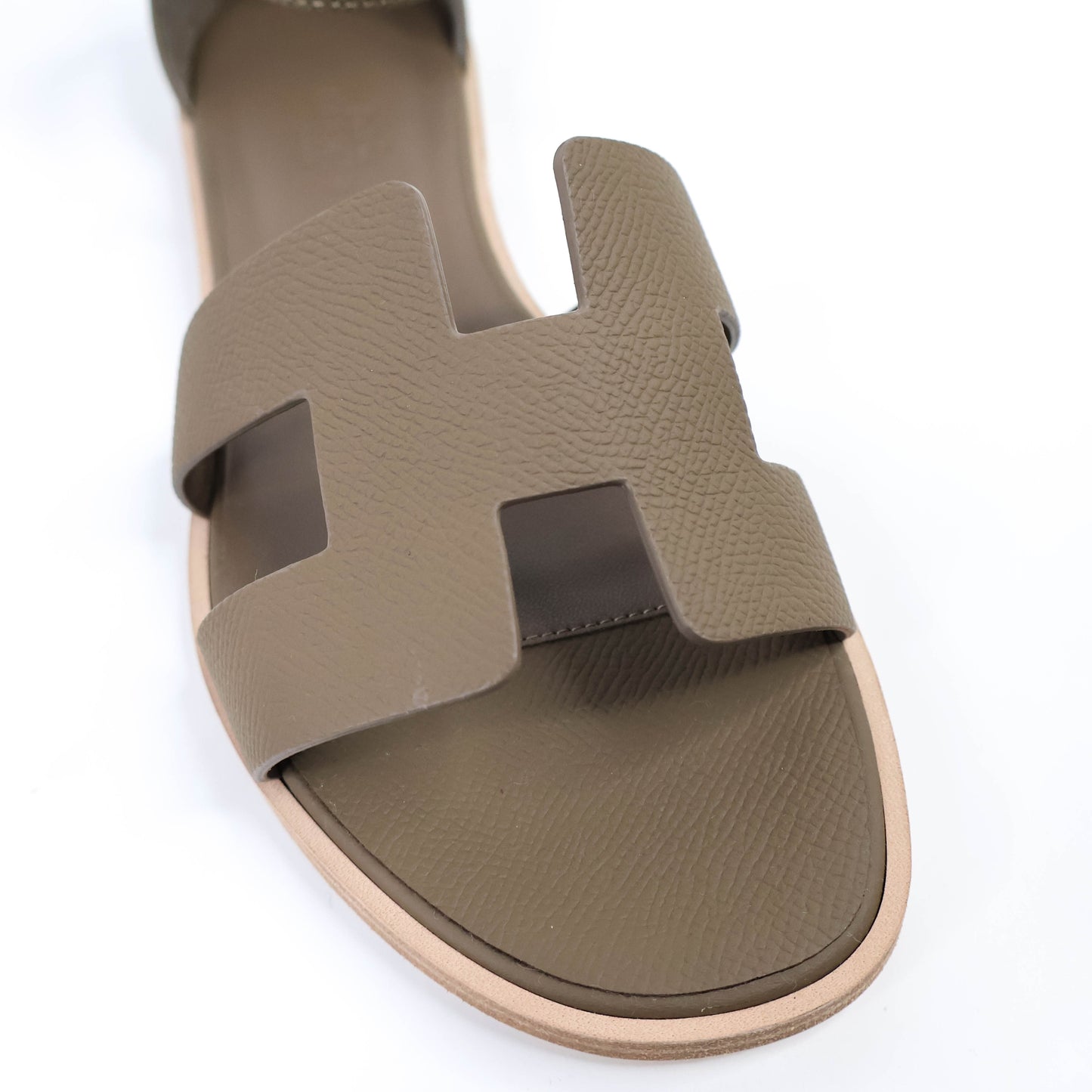 Hermes Santorini Sandals Etoupe 37