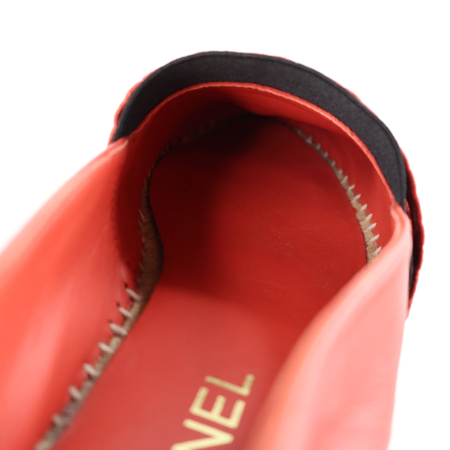 Chanel Espadrille Leather Red 38