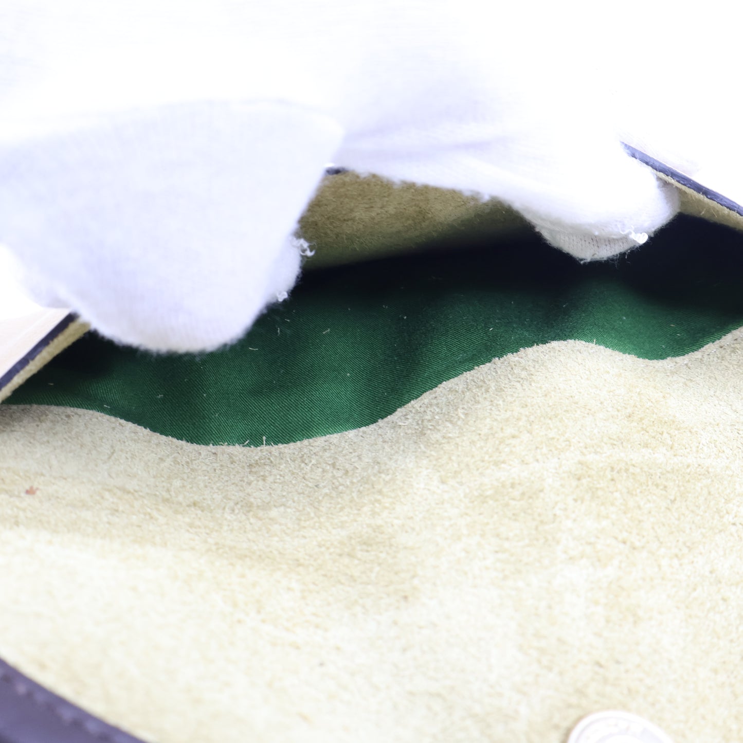 Loewe Anagram Tricolor Pebbled Handbag Leather Tan Green