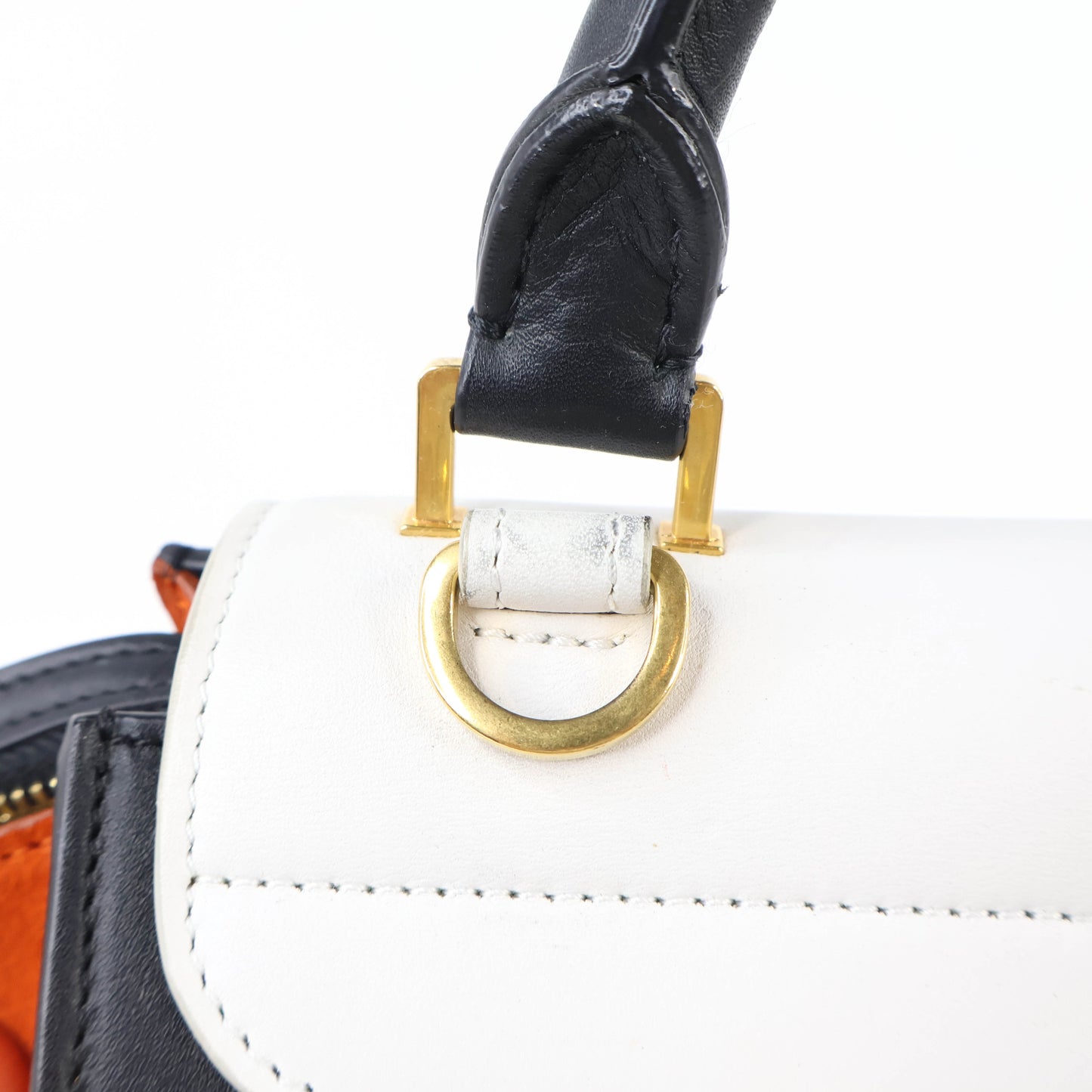 Celine Trapeze Small burnt Orange/Black/White