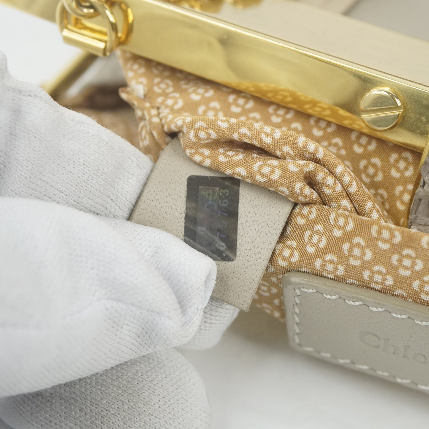 Chloe Clutch with Chain Grey