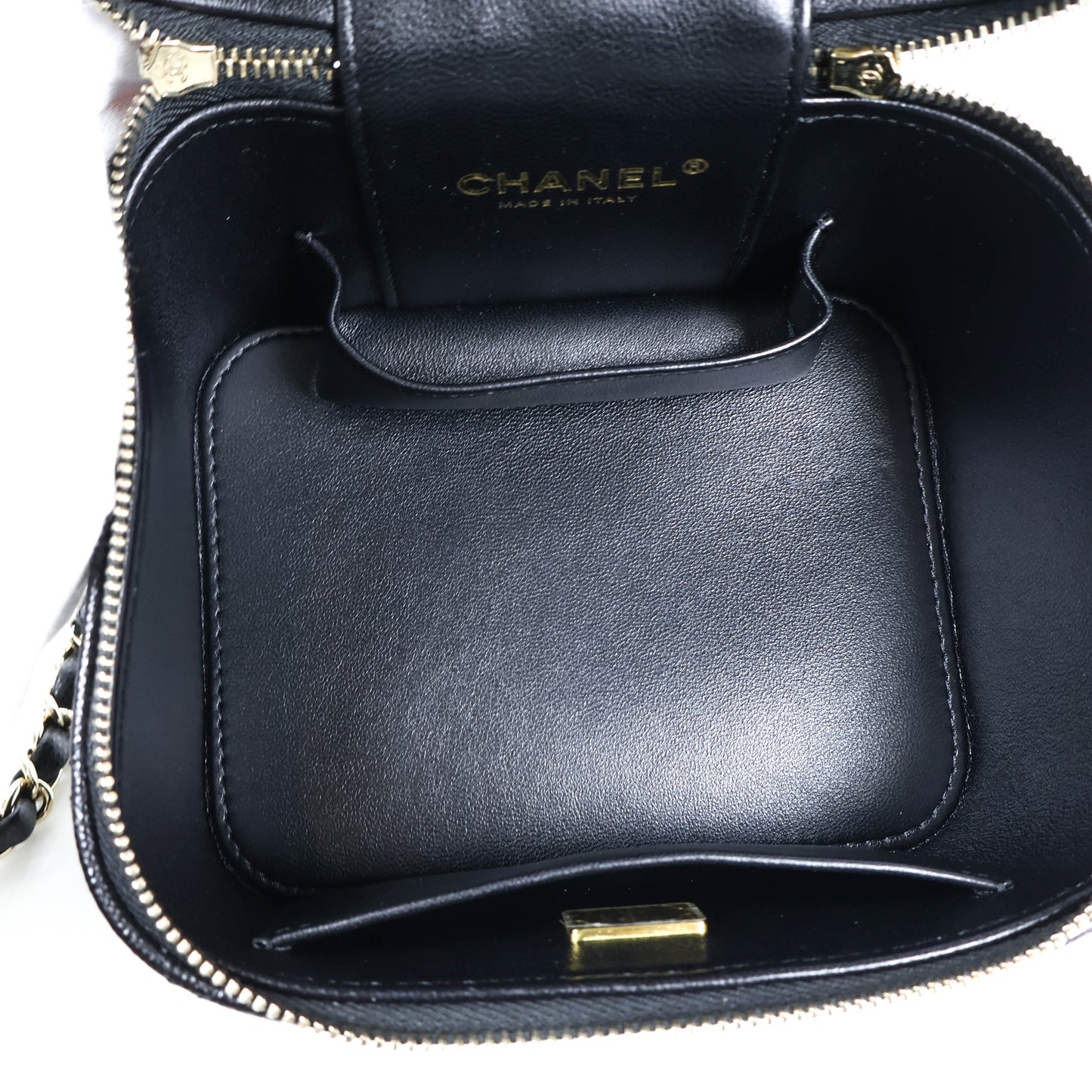 Chanel Vanity Case Bag Black Caviar GHW