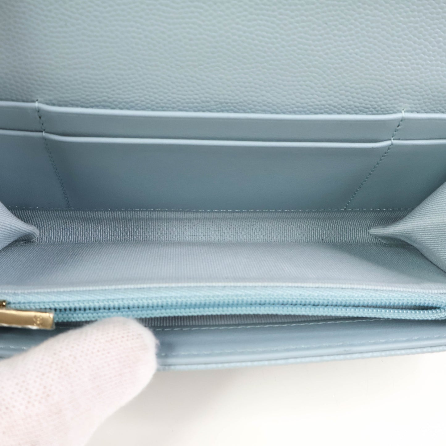 Chanel Classic Medium Wallet Light Blue