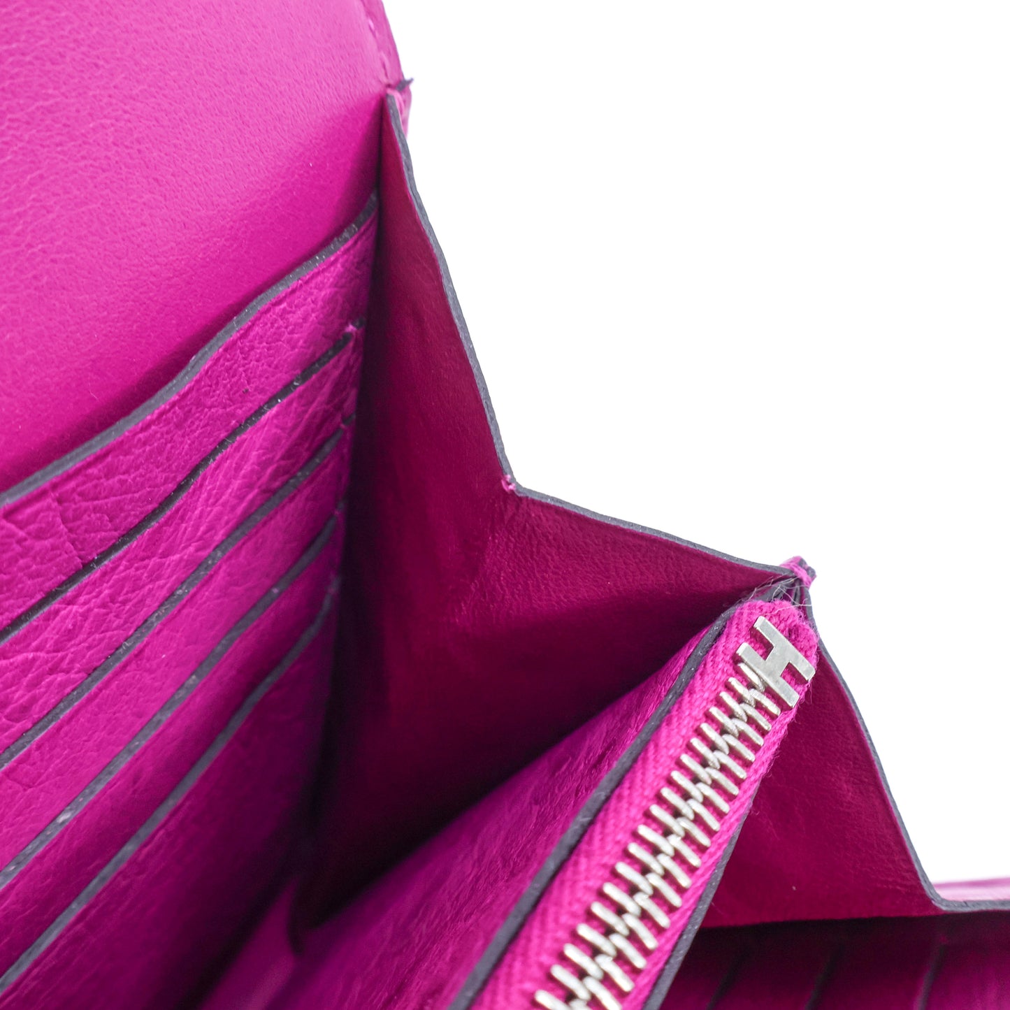 Hermes Constance Wallet Ostrich Rose Popou