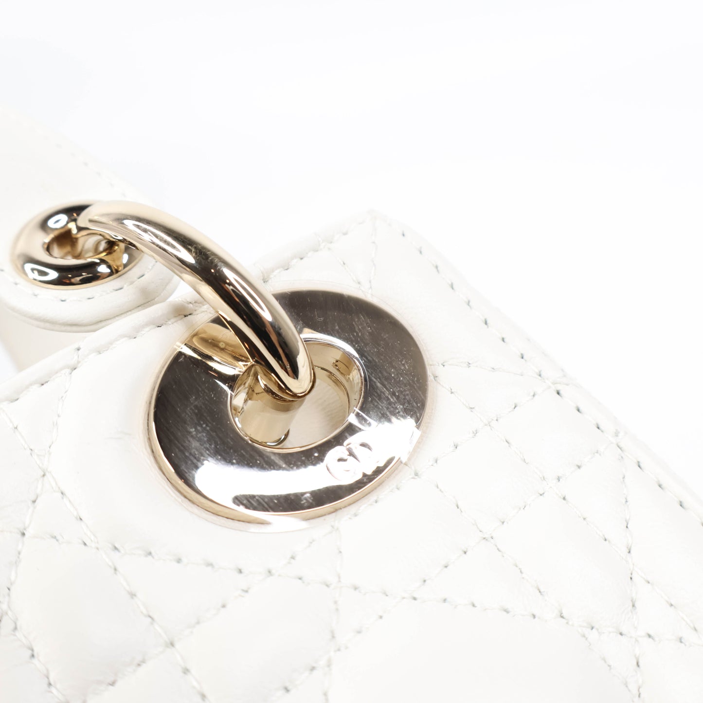 Dior Mini Lady Dior Bag White Cannage Lambskin