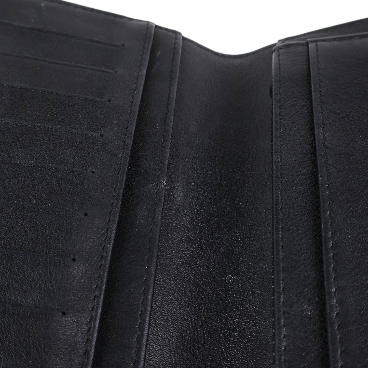 Chanel Bi Fold Long Wallet Black Caviar GHW