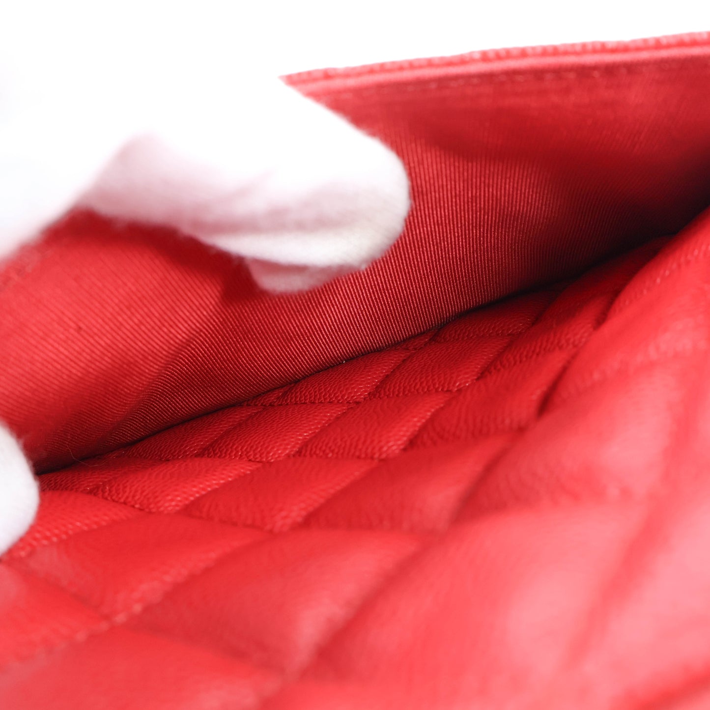 Chanel Classic Medium Clutch Red Lamb GHW