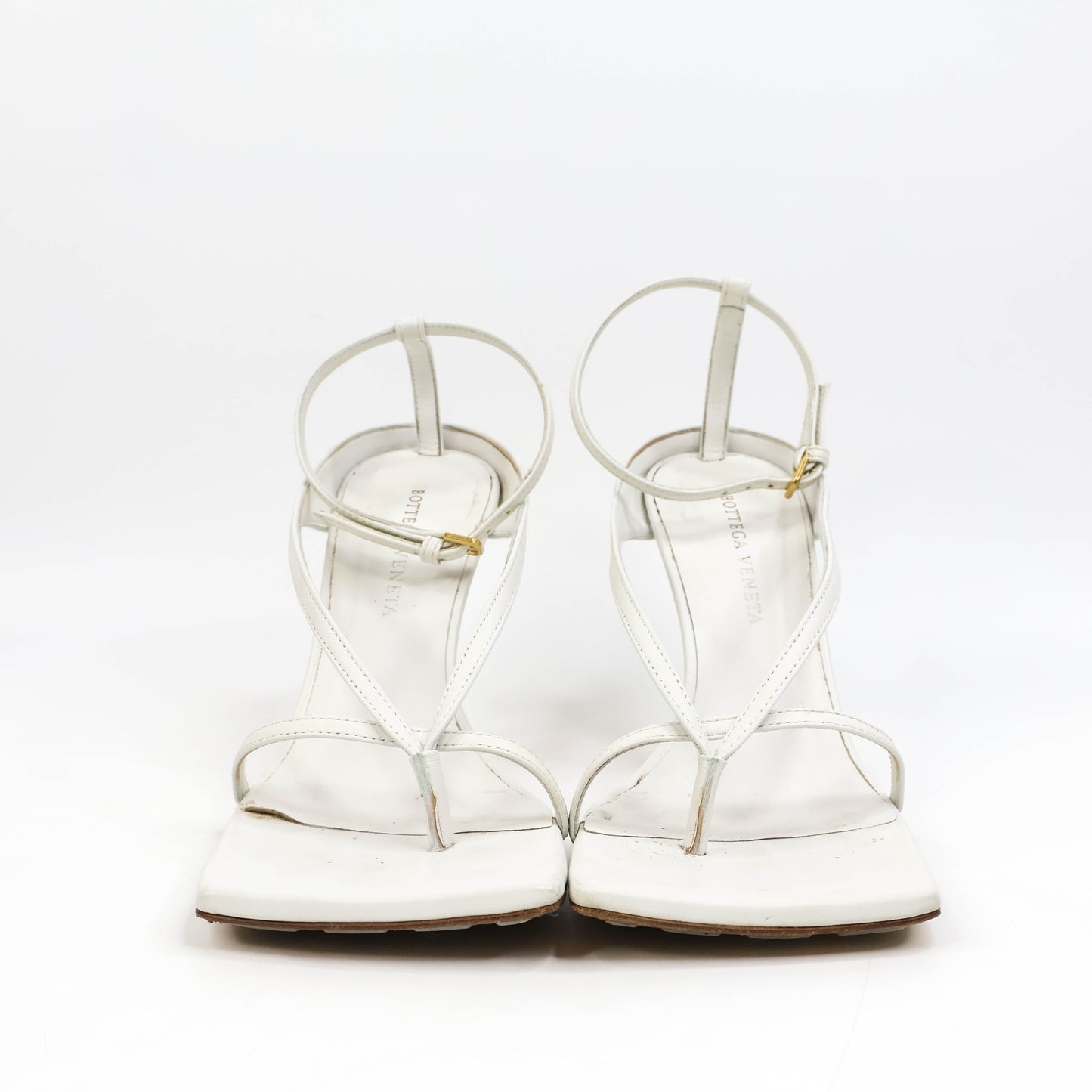 Bottega Sandals Heels Strap White 37.5
