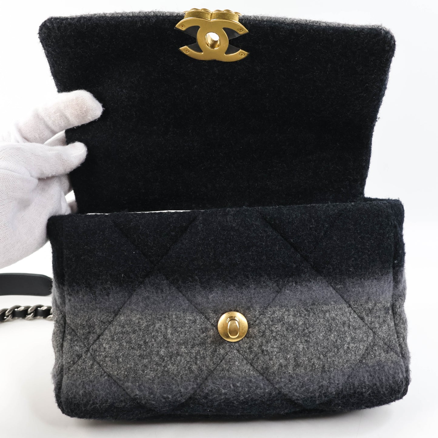 Chanel 19 Wool Ombre Grey