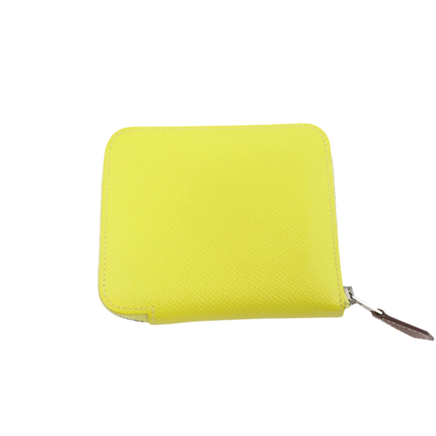 Hermes Azap Silk in Compact Wallet Lime Epsom