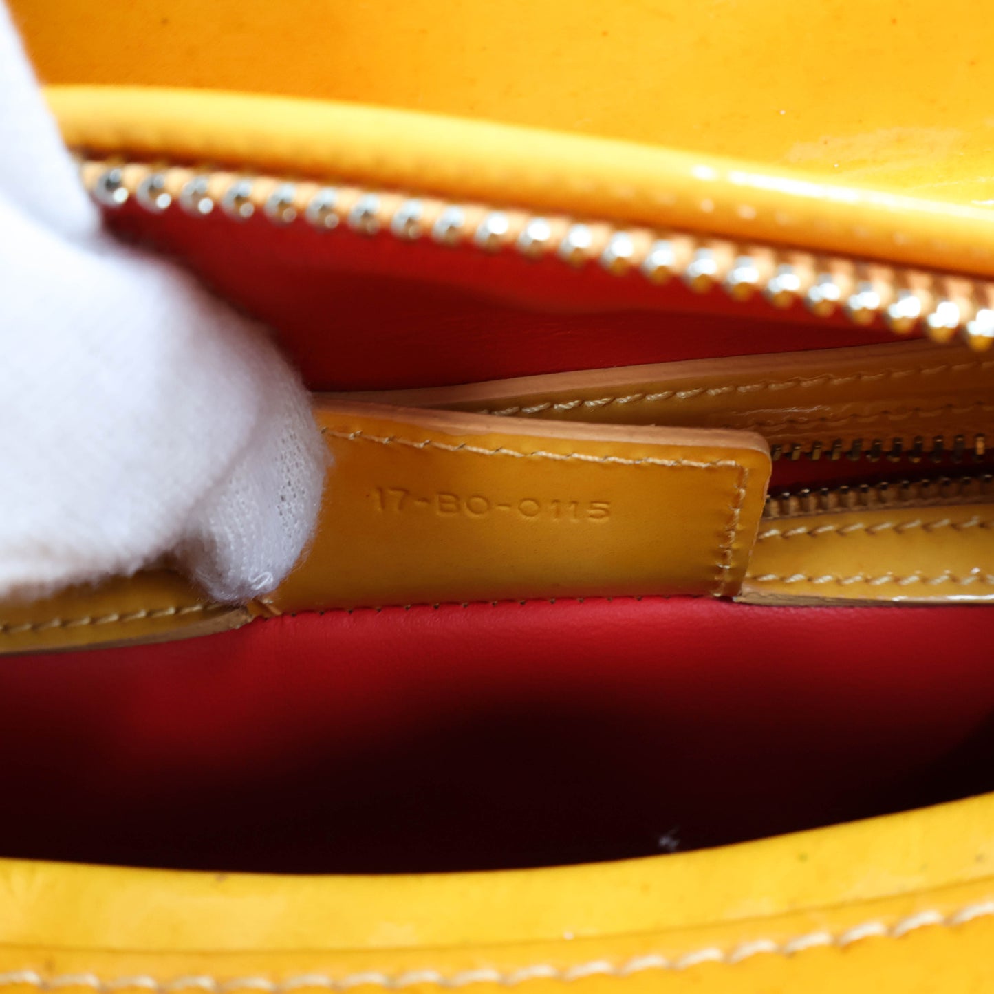 Christian Dior Lady Medium Patent Ombre Yellow Orange