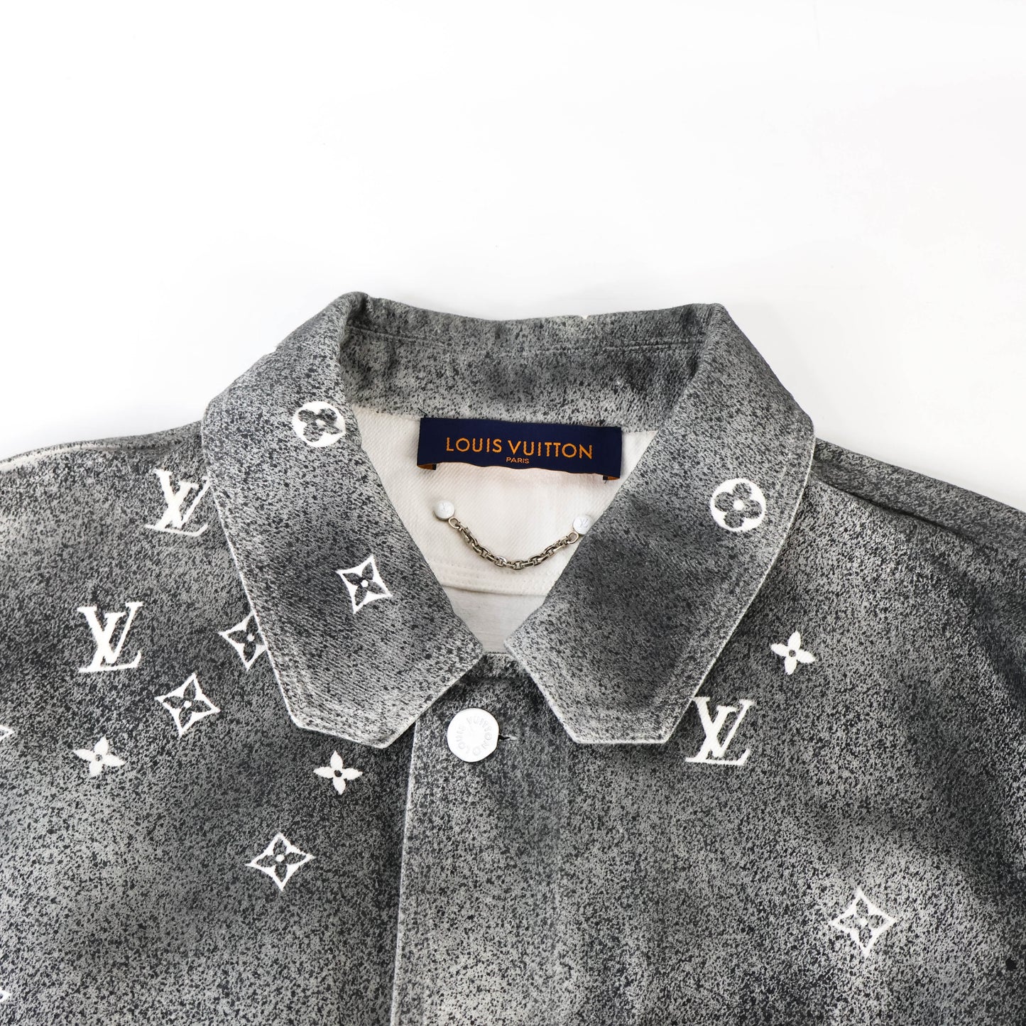 Louis Vuitton Jacket Grey White Denim Monogram