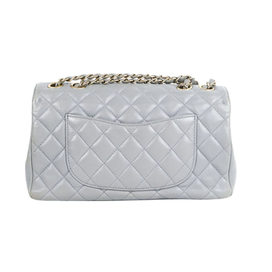 Chanel Flap Bag Mademoiselle Chic Medium Grey Lamb GHW