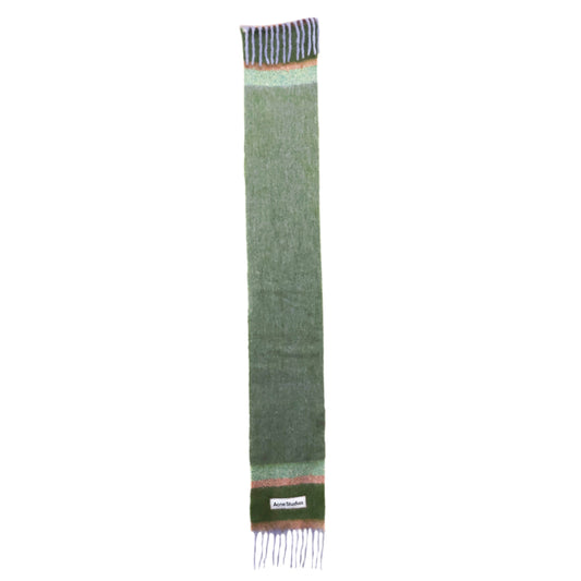 Acne studio Scarf Green Fringe Alpaca