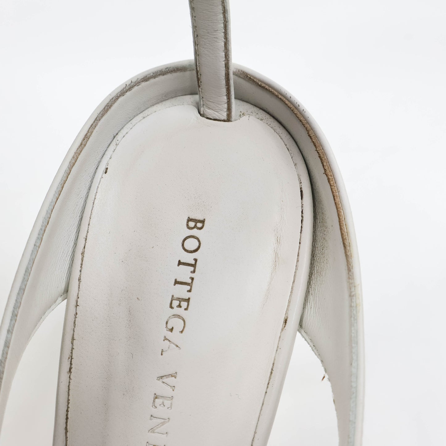 Bottega Sandals Heels Strap White 37.5