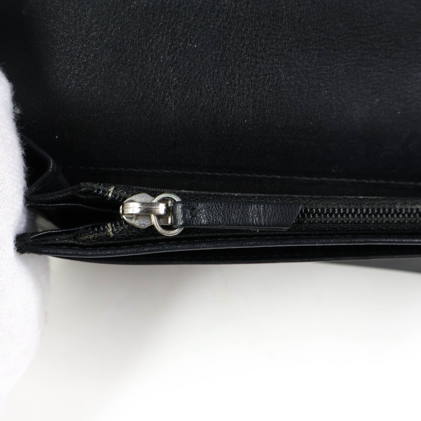 Chanel Bi Fold Long Wallet Black Caviar GHW