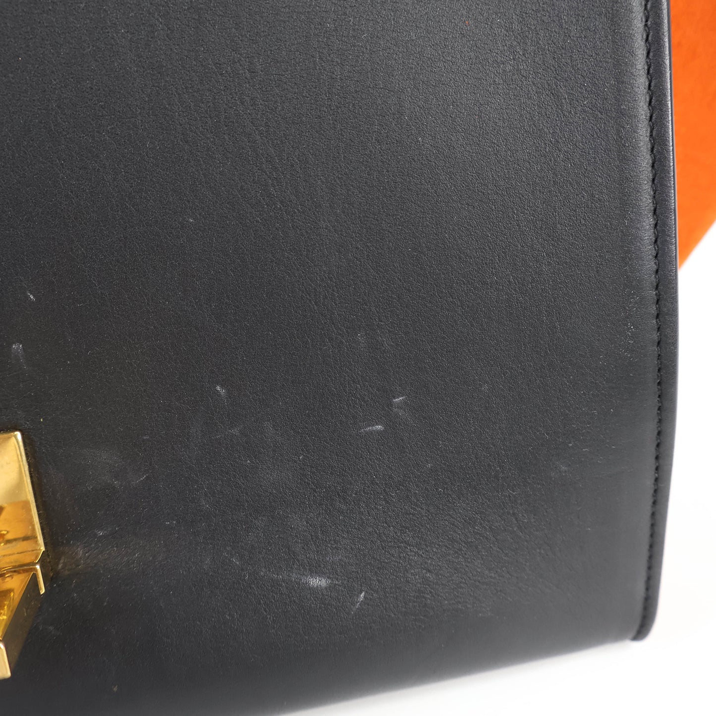 Celine Trapeze Small burnt Orange/Black/White