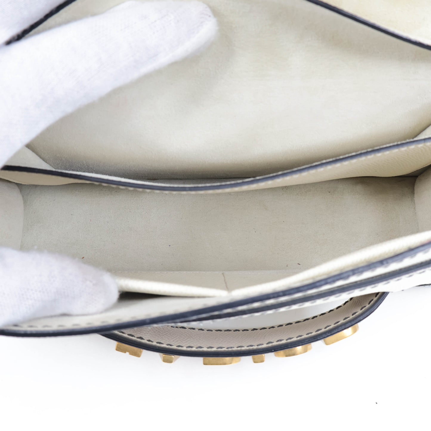 Christian Dior (R)Evolution Medium Flap Bag White