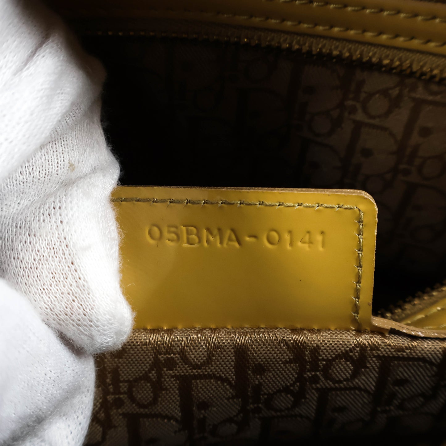 Christian Dior Lady Large Beige Patent SHW