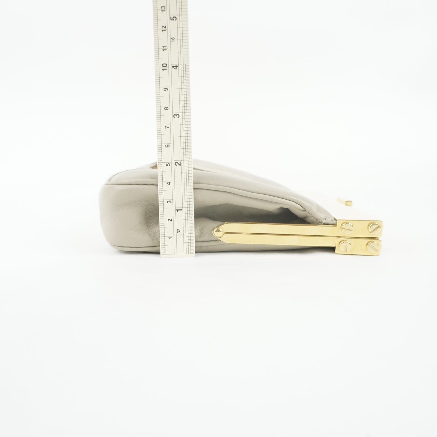 Chloe Clutch with Chain Grey