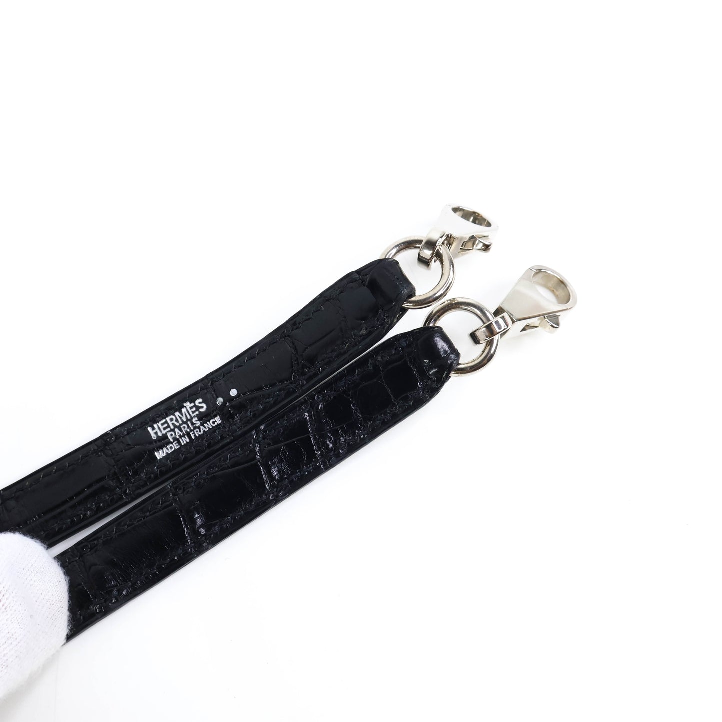 Hermes Kelly32 Black Niloticus shiny