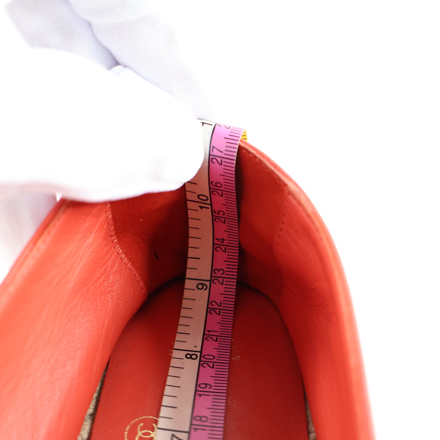 Chanel Espadrille Leather Red 38