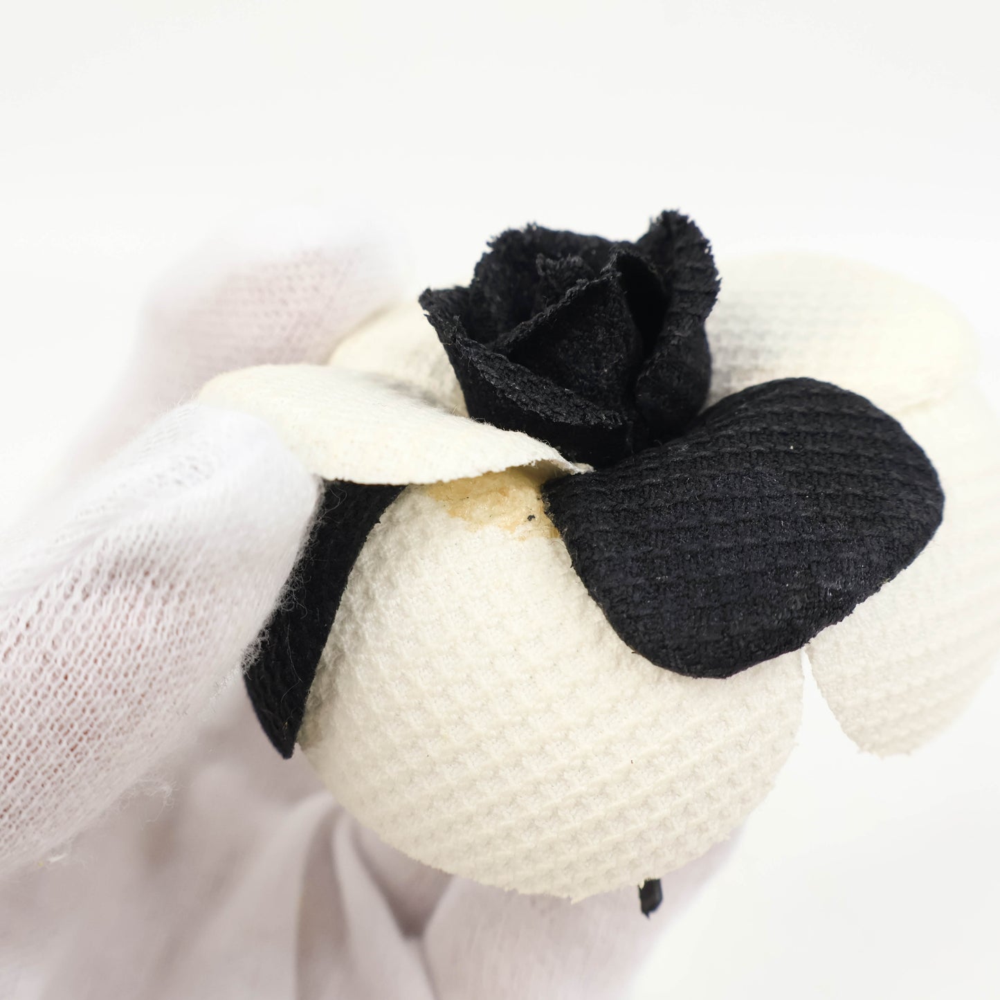 Chanel Brooch Camellia Pin Black White Vintage