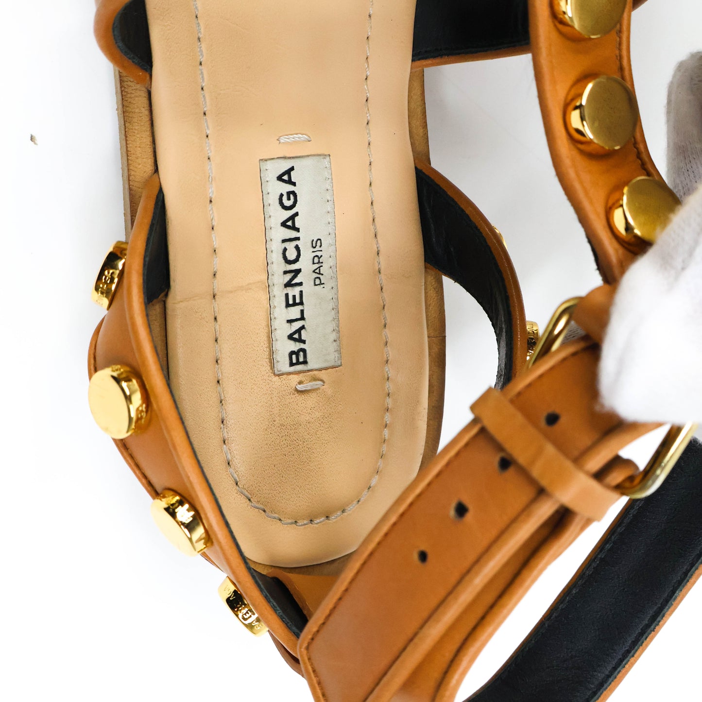Balenciaga Gladiator Flat Brown 37