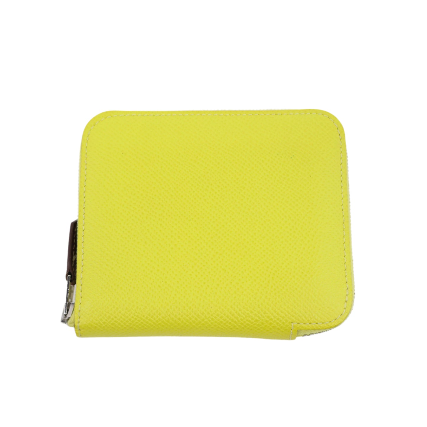 Hermes Azap Silk in Compact Wallet Lime Epsom