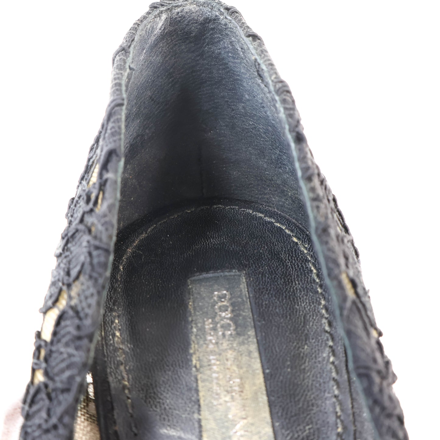 Dolce & Gabbana Pumps Lace Black Crystal 37.5