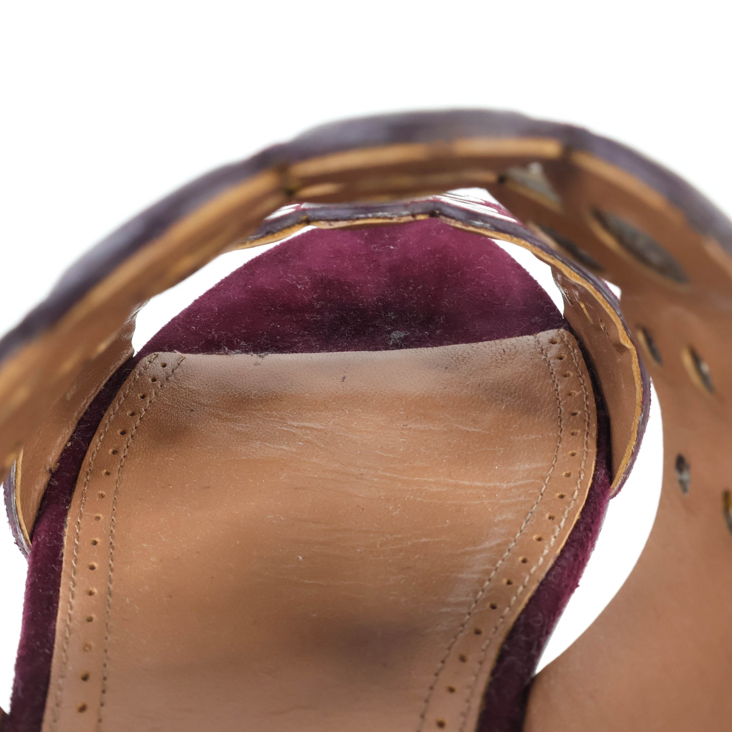 Alaia Sandals Ankle Strap Purple Suede 39
