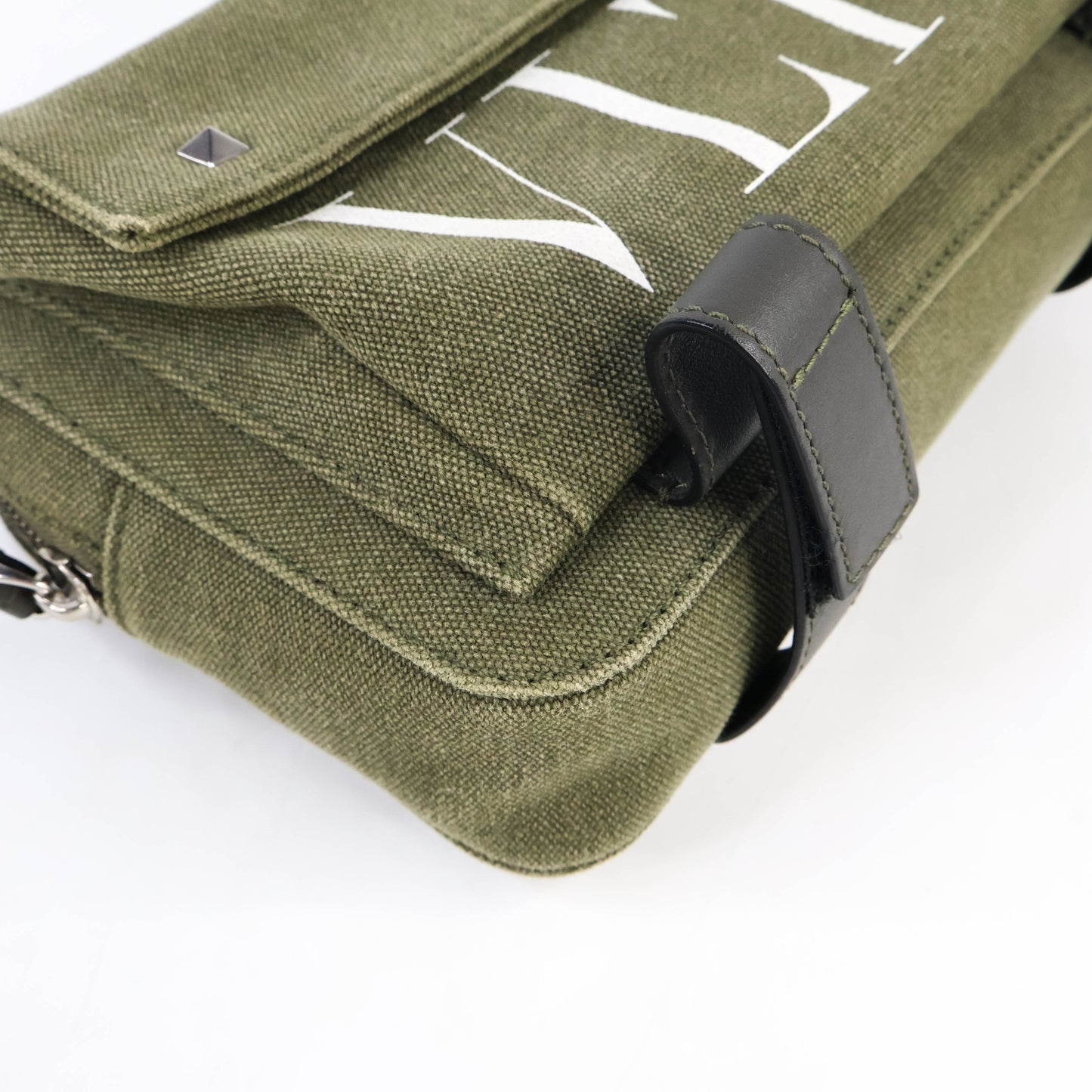 Valentino Crossbody Bag Canvas Khaki